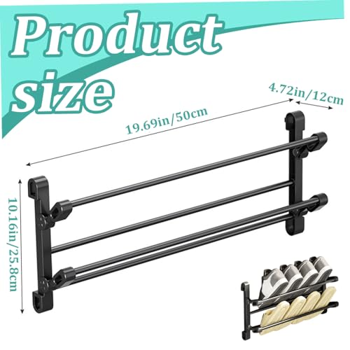 Support pour rangement chaussures pliable très résistante étagère murale autocollante