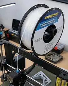 Masterprint Filamento para Impressora 3D, Cor Translúcido Branco PETG 1,75 mm Rolo 1 Kg