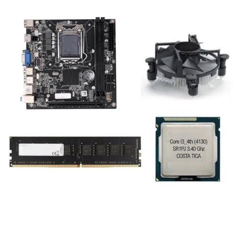Image of H81 Motherboard Combo Kit with Core i3 4th Gen 4130 /4170 /4170S (3.0-3.70GHz) | 8GB DDR3 RAM | CPU Fan Included | LGA1150 Desktop Motherboard Processor Combo | 2 Year Replacement Warranty