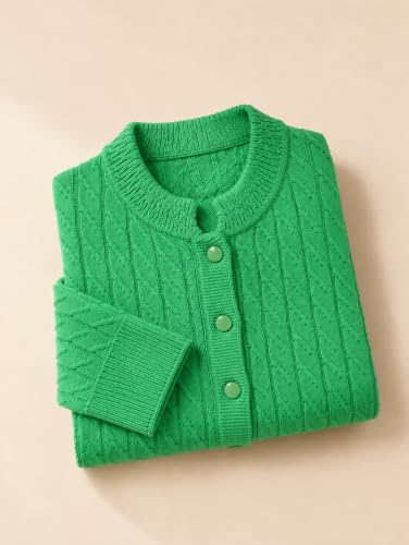 Image of HAUTEMODA Women's Wool Banded Collar Cardigan