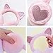 FQLFBHBG Ear Warmers Adorable Glitter Cat Ear Earmuffs Soft Plush Winter Warmth Unisex Fashion Solid Colour Earmuffs Outdoor Cold Protection(White)