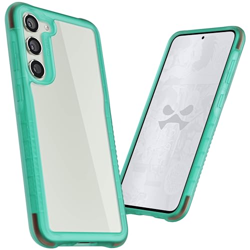 Image of Ghostek Covert Galaxy S23 Plus Phone Case Clear with Military Grade Shockproof Protection, Non-Slip Grip, Protective Silicone Cover Designed for 2023 Samsung Galaxy S23+ (6.6 inch) (Teal)