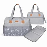 LIFBIK Bolso Carro Bebé con Cambiador Portátil – Mochila para Carrito con Bolsillos Térmicos para Biberones – Bolsa de Gran Capacidad para Pañales y Accesorios – Mochila para Hospital