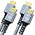 LJ zjcxin 8K 10K 4K HDMI Cable 48Gbps 2-Pack 10FT/3M, Certified Ultra High Speed HDMI Cable Braided Cord-4K@120Hz 8K@60Hz, DTS:X, HDCP 2.2 & 2.3, HDR 10 Compatible for Roku TV/PS5/HDTV/Blu-ray