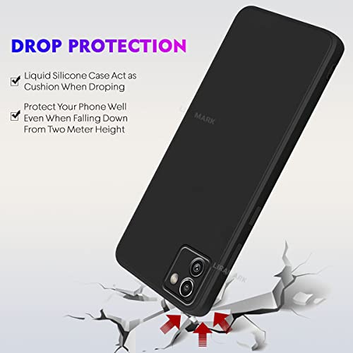 Image of LIRAMARK Silicone Soft Back Cover Case for Samsung Galaxy A03 (Black)