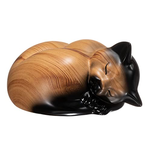 Kriss Art Sleeping Resin Cat Urn Cream