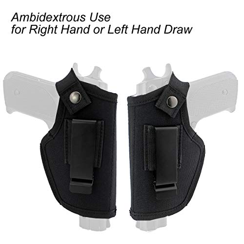 Depring Concealed Carry Holster Carry Inside Or Outside The Waistband For Right And Left Hand Draw Fits Subcompact To Large Handguns Black #TOP4