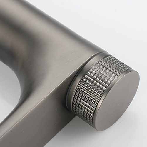 Grifo de lavabo manos libres gris con sensor para evitar gérmenes 5