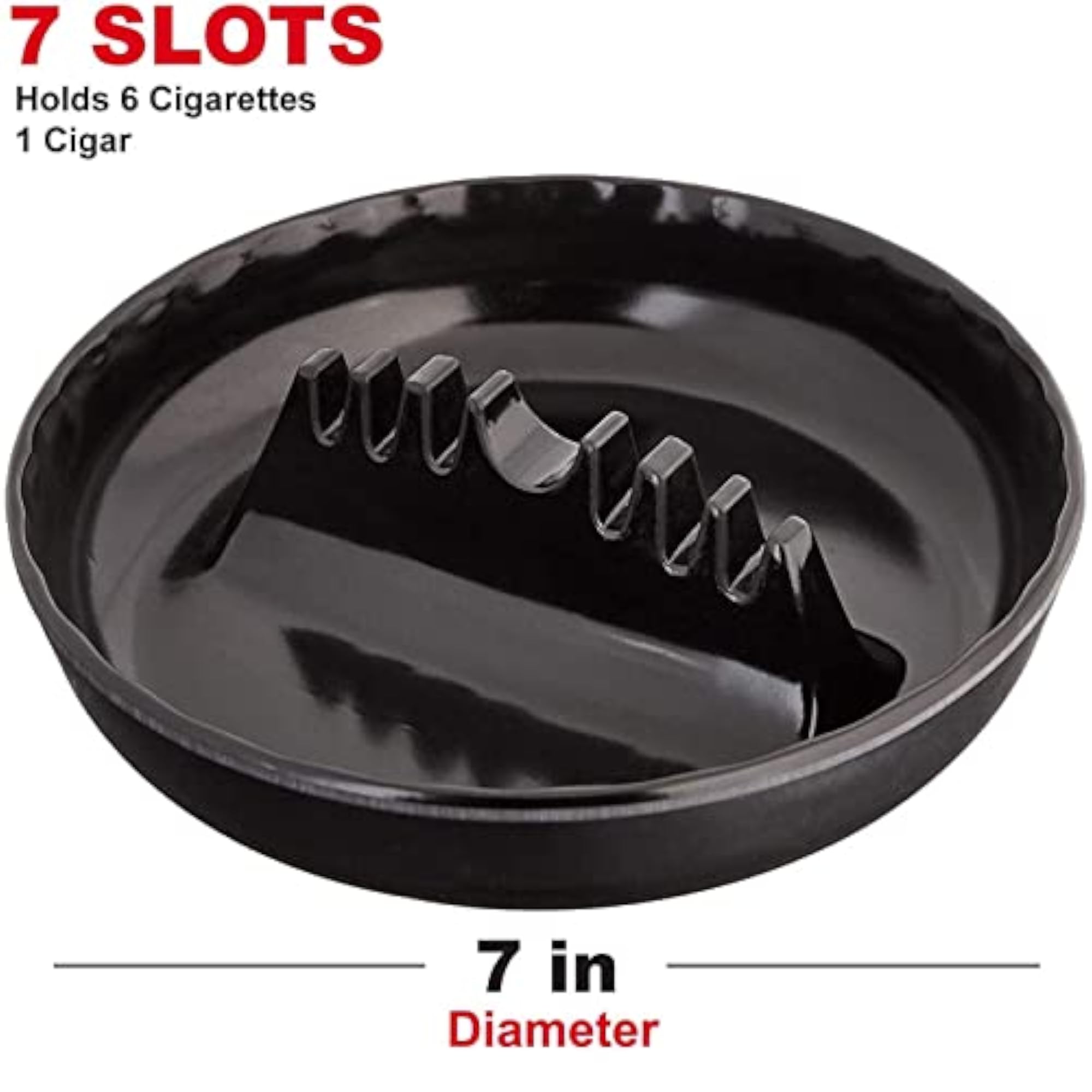 Set of 4 Colors Round Plastic Ashtray - Tabletop Use