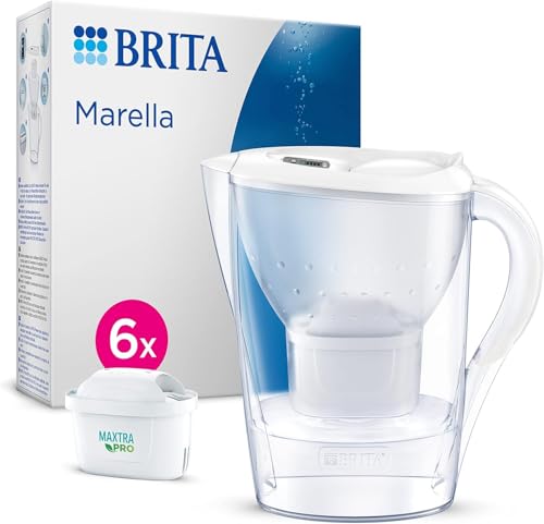 BRITA Wasserfilter Kanne Marella 6x MAXTRA PRO Pure Performance Kartusche