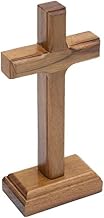 CRUCIFIXO MADEIRA MESA OU PAREDE 12cm