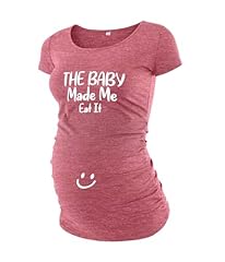 Heather Pink- Baby Made Me Eat It Maternity Shirt
