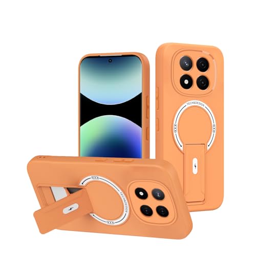 �X�}�z�P�[�X �Ή��@�� for Redmi Note 15 Pro Plus 5G 2 in 1�yTPU+PC�z�J�����ی�}�O�l�b�g�L�b�N�X�^���h�u���P�b�g�ϏՌ� Orange