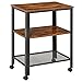 HOMCOM Carrello di Servizio, Scaffale Portaoggetti con 4 Rotelle e 3 Ripiani, Stile Vintage (60cm x 40cm x 76.5cm)