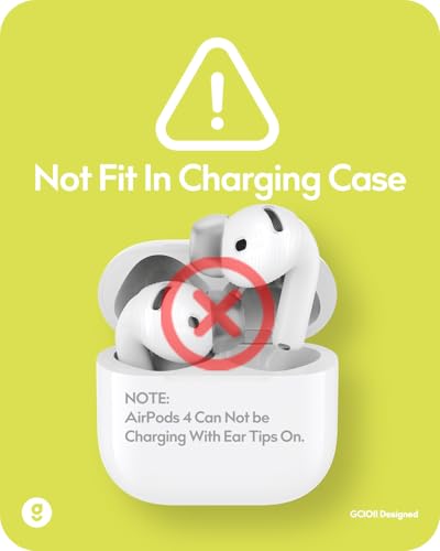 Image of Gcioii 3 Pairs Ear Tips for AirPods 4 Noise Cancelling Earbuds Cover [Added Storage Pouch] Anti-Slip Accessories Compatible with Apple AirPods 4th Generation (Translucent)