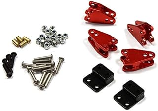 Integy RC Model C25315RED Billet T1 Extended Wheelbase Leaf Spring Mount w/LCG Mod for D90 Crawler