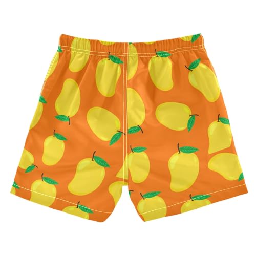 DOMIKING Mango Orange Toddler Boys' Swim Trunks Mesh Lining Swim Shorts for Kid Boy Toddler Adjustable Waist2