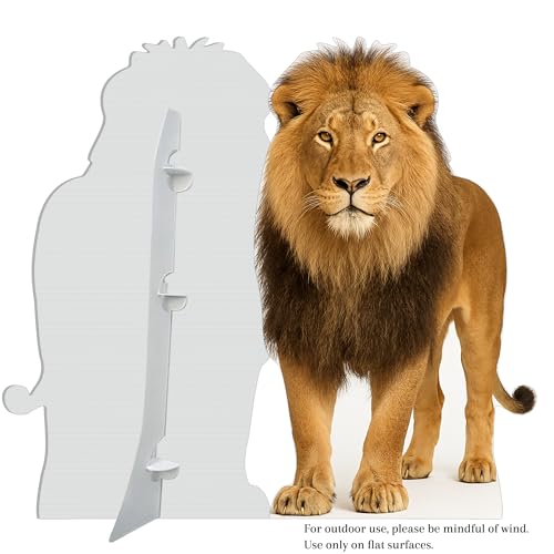 Image of Lion 3FT Life Size Cardboard Cutout - A Fun Animal Standup for Photo Booths, Birthday Parties, and Events
