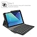 Fintie Keyboard Case for Samsung Galaxy Tab S3 9.7 2017 (Model SM-T820/T825/T827), Smart Slim Stand Cover with S Pen Protective Holder Detachable Wireless Bluetooth Keyboard, Black