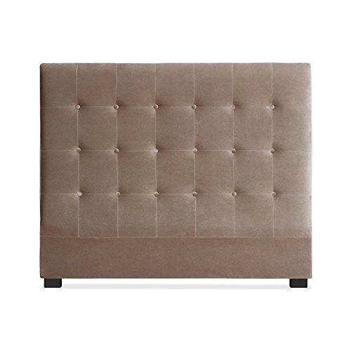 Menzzo Tête de lit Luxor 140cm Velours Taupe