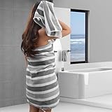 Stripe Beach Towel – Large Soft Quick Dry Coral Velvet Bath Towels with Towel Set for Pool, Swim, and Hot Tub, Oversized 28 x 14 in