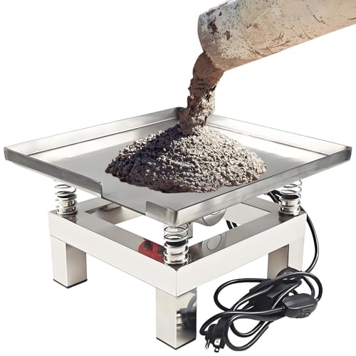 COAKUE Petite Table vibrante pour béton, Banc d'essai de Vibrations, Machine vibrante à Plaque Plate pour béton 3 000 TR/Min pour moules vibrants, Augmente la résistance du béton 35 * 35CM-220V