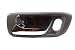 PT Auto Warehouse HO-2580MG-FL - Inside Interior Inner Door Handle, Gray Housing with Chrome Lever - 4-Door Sedan, Driver Side Front
