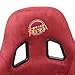 NRG Innovations NRG-FRP-303MAR-PRISMA Universal Fixed Back Bucket Racing Seat for 5-Point Harnesses, Size M, Maroon Alcantara Material, 22