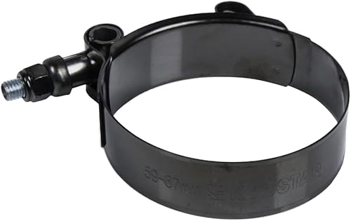 Miniatura 23 de Kyostar Abrazadera de manguera con perno en T de 2.5 pulgadas, ajustable, acero inoxidable, color azul titanio, diámetro de abrazadera para 2.5