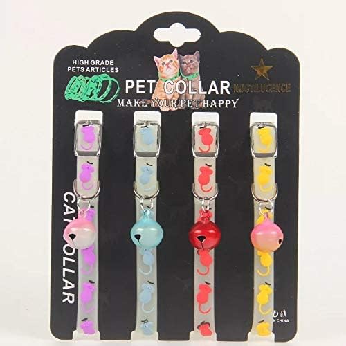 Woofy Reflective Radium Cat Collar with Adjustable Safety Buckle Collar and Bells for Puppy/Kitten | Cat Radium Collar Belt (Color as per Availability) - Pack of 3 Pcs (B0CPXYNXD6) Amazon Price History, Amazon Price Tracker