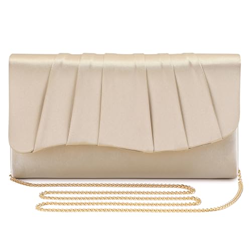 Pochette formelle en satin plissé haut de gamme, sac de soirée UBAYMAX
