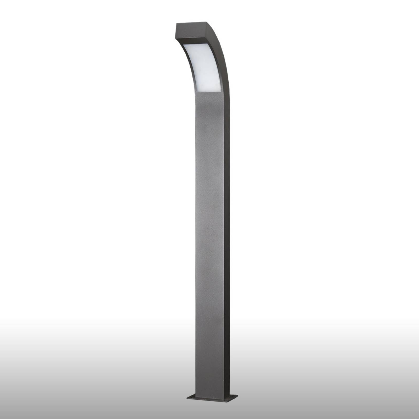 Lucande Lampada LED da esterni (Moderno) colore Nero, in Alluminio lampadina inclusa lampioncino paletto luminoso lampada viale lampione