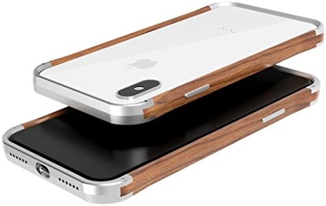 VESEL Wood & Aluminum iPhone X/XS Case - Frozen Silver/Walnut