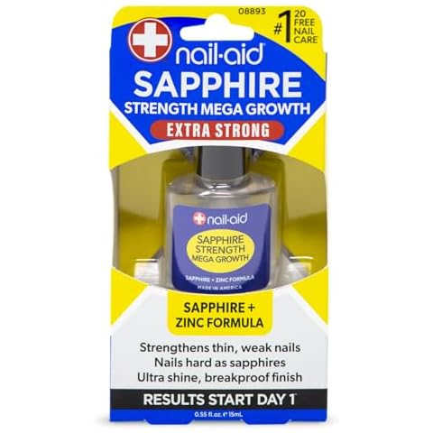 Nail-Aid Sapphire Strengthener & Mega Growth Treatment - Clear, 0.55 Fl Oz Cover