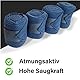 Bandagen fürs Pferd aus Fleece mit Klettverschluss - Fleecebandagen Pferd im 4er Set mit praktischer Aufbewahrungstasche (Mini Shetland Pony (Mini Shetty), Navyblau)