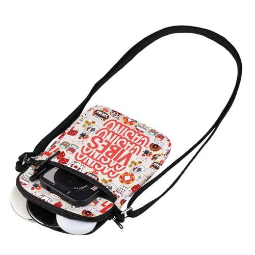 MEIKIUP Casino Vibes Crossbody Bag Casino Gambling Lover Gift Lucky Chip Casino Nights Party Gift Las Vegas Souvenir2