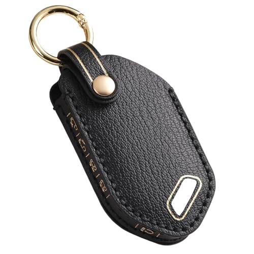 Hontumax Premium Leather 6-Button Key Fob Cover Case for KIA Telluride 2023 2024 2025, for Kia K4 K5 2025, for Sorento EV9 2024 2025, for Kia Carnival 2025 Key Fob Holder (Black) by Hontumax - Image 2