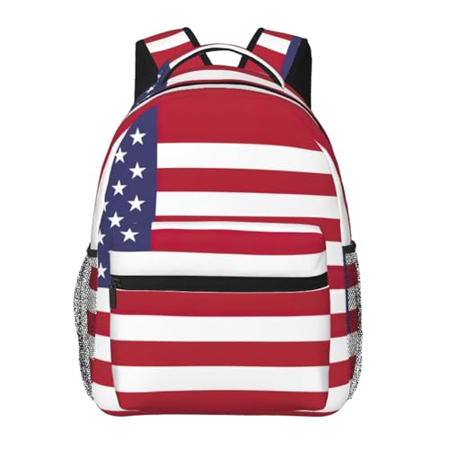 Mochila diaria casual de bandera estadounidense con medidas de 20x29x40 cm