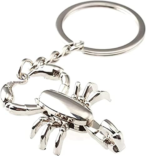 Cafurty Metal Scorpion Keychain Silver Key Ring Movable Tail & Feet image 3