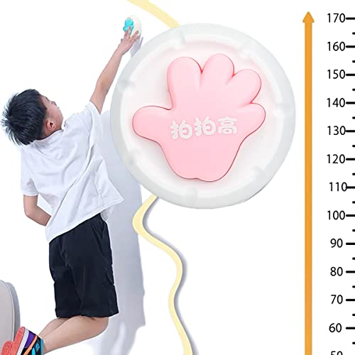 MKKYDFDJ Ejercicio de Equipo de Entrenamiento de Salto para niños, Equipo de Entrenamiento de Salto de transmisión de Voz para niños con Regla Vertical de Pared, para niños, jóvenes, hogar (Pink) Cover