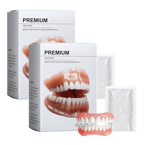 Hidone Premium Full Denture Set, Hidone Advanced Customized Silicone Dentures Full Mouth Set, Silicone Reline Denture Kit, Soft and Comfortable (2Set) Hidone Premium Full Denture Set, Hidone Advanced Customized Silicone Dentures Full Mouth Set, Silicone Reline Denture Kit, Soft and Comfortable (2Set)