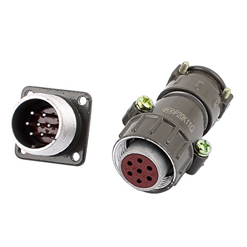 Conector eléctrico masculino para motor aviación P20K11Q 7 terminales miniatura 3