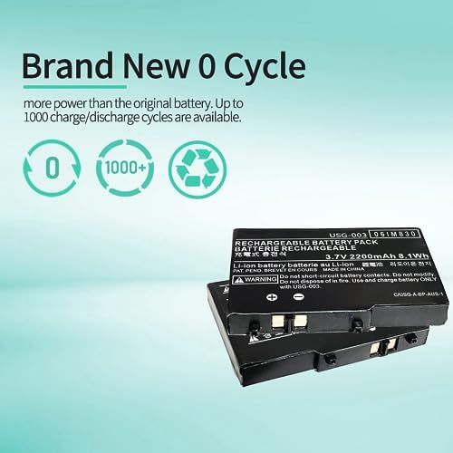 Image of 2200mAh DS Lite Battery, USG-003 Replacement Battery for DS Lite, NDSL Only Game Player B attery New Upgrade (Not for DSi, D S i XL, DSi LL)