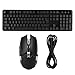 Clavier et Souris de Jeu à Clavier et Jeu de Souris et de Clavier de Jeu pour la Maison(Bleu Glacier Noir)