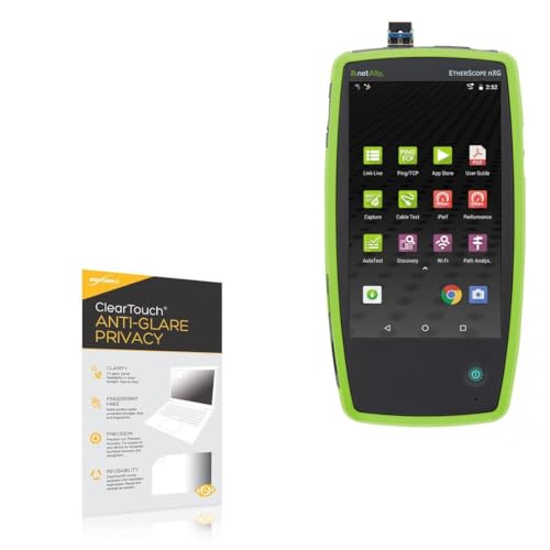BoxWave Screen Protector Compatible With NetAlly EtherScope nXG - ClearTouch Anti-Glare Privacy (2-Pack), Privacy Screen Protector Flexible Film Anti-Glare