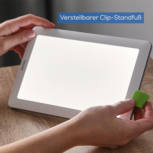 Beurer TL 30 Tageslichtlampe, Simulation von Tageslicht, bis zu 10.000 Lux, Medizinprodukt, flimmer- und UV-freie LED-Technologie, Tageslichtleuchte mit verstellbarer Halterung... – Bild 6
