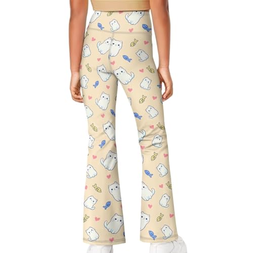 YEXIATODO Kids Bell Bottoms Pants Leggings for Girls Flare Yoga Pant Stretched Athletic Pants Workout Pant4
