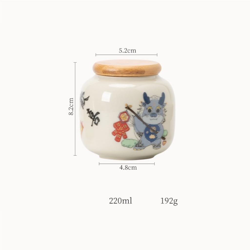 CMBSSTFC Słoik cukru Zbiornik do przechowywania herbaty luzem Przenośny mały szczelny zbiornik Chiński ceramiczny zbiornik do przechowywania herbaty Domowa kuchnia Zbiornik do przechowywania przypraw