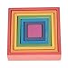 TickiT - 73416 Wooden Rainbow Architect Squares - Nesting Puzzle - Stacking Blocks for Ages 12M+