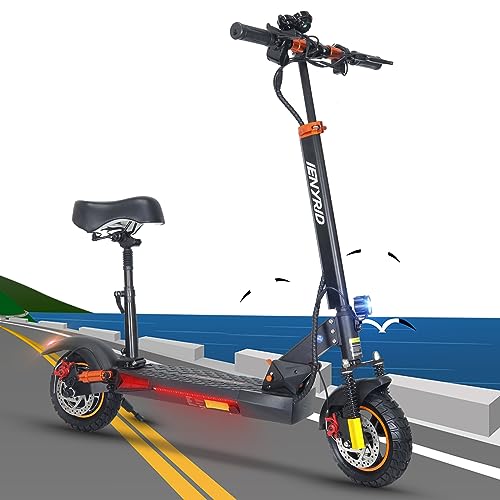 Electric Scooter For Adults,Electric Scooter With Seat,800W Folding E Scooter Commuter,10 Inch Air Tire,Max 31 Miles 28 Mph #TOP12